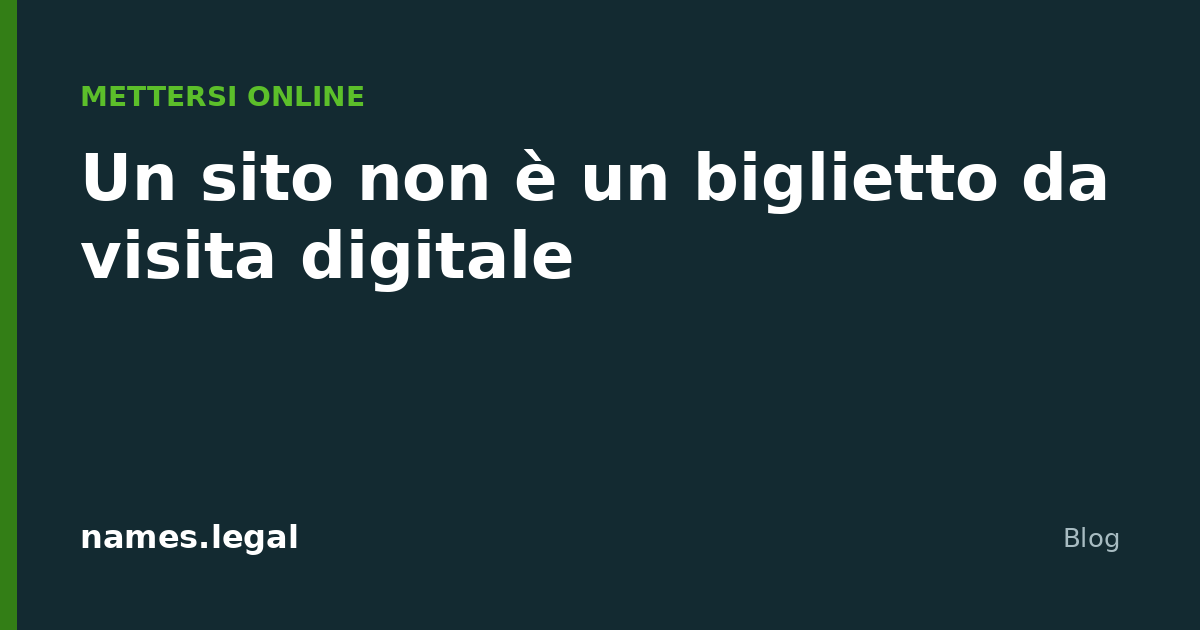 A website is not a digital business card